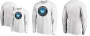 Fanatics Men's White Charlotte FC Primary Logo Long Sleeve T-shirt
